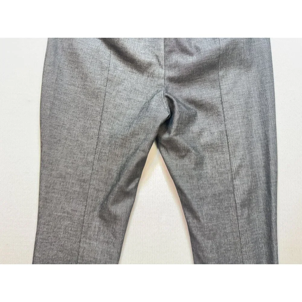 Express Womens Dress Pants Size 10S Gray Stretch Mid Rise Skinny Leg Flat Front